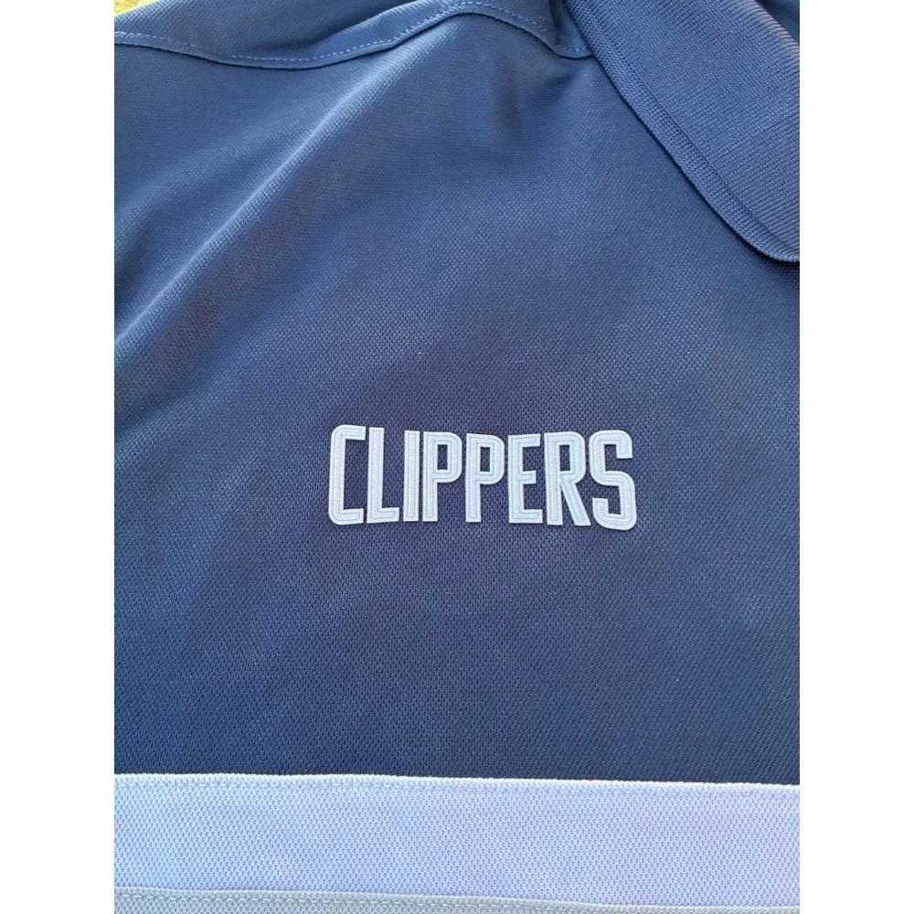 Nike Los Angeles Clippers Dri FIT Polo Shirt‎ Mens XL Navy White Athletic